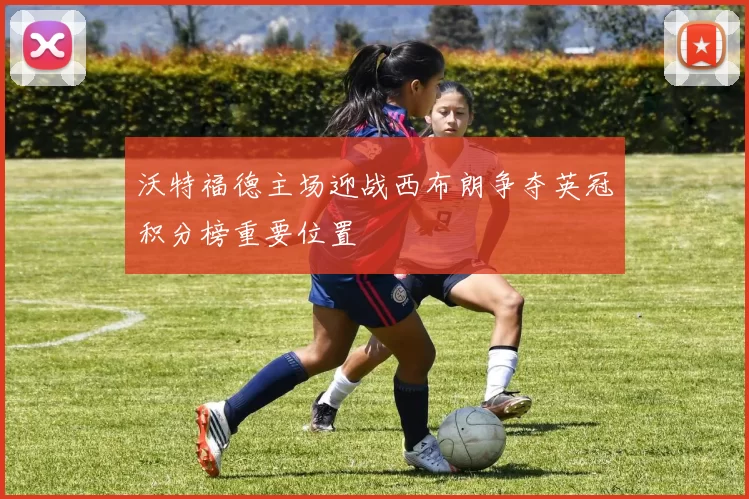 沃特福德主场迎战西布朗争夺英冠积分榜重要位置